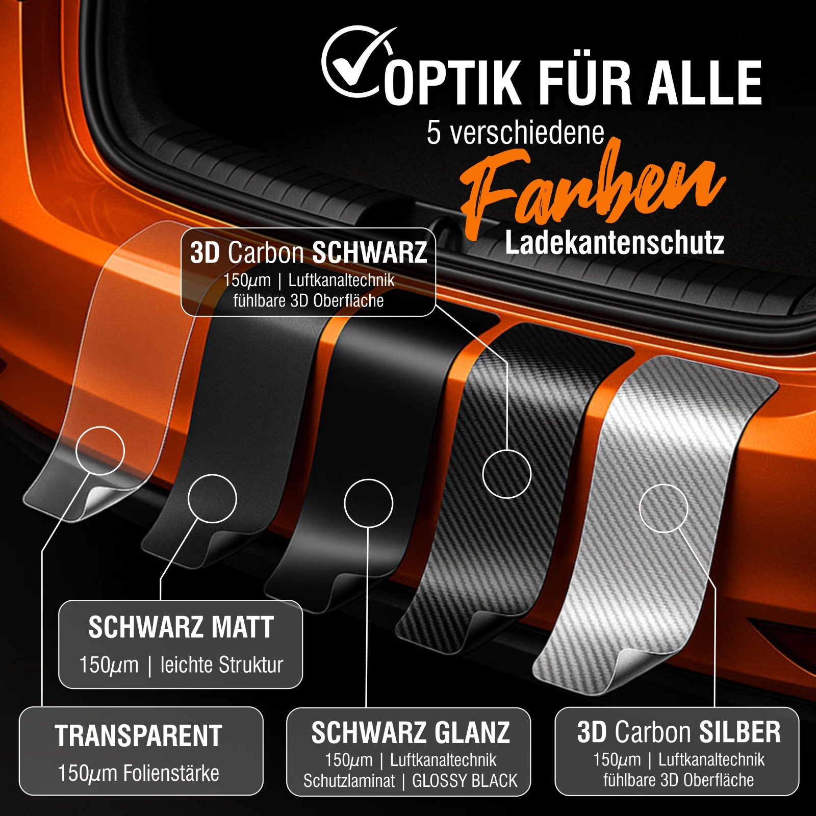 Lackschutzfolie für BYD ✔ Ladekantenschutz ✔ Autozubehör ✔ 100% paßgenaue Folie