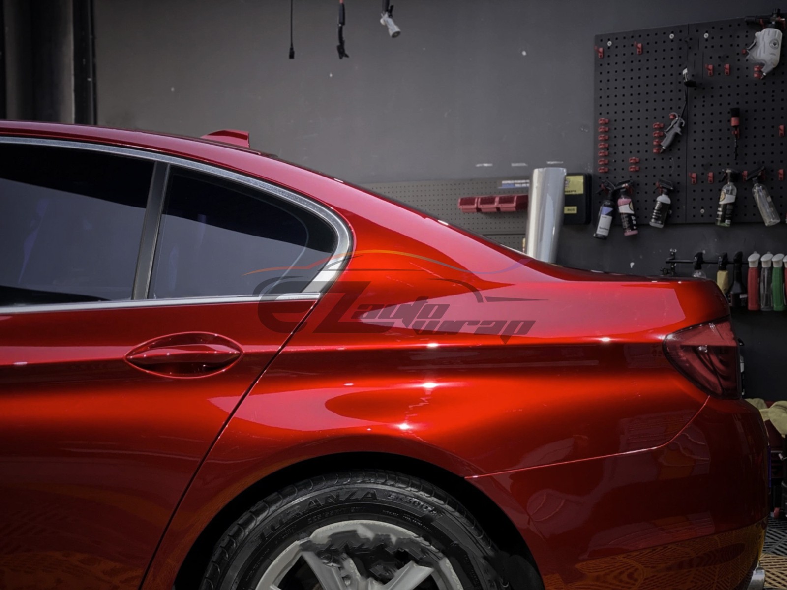 Gloss Metallic Gem Red PPF TPU Paint Protection Film Dry Wet Apply Vinyl Wrap