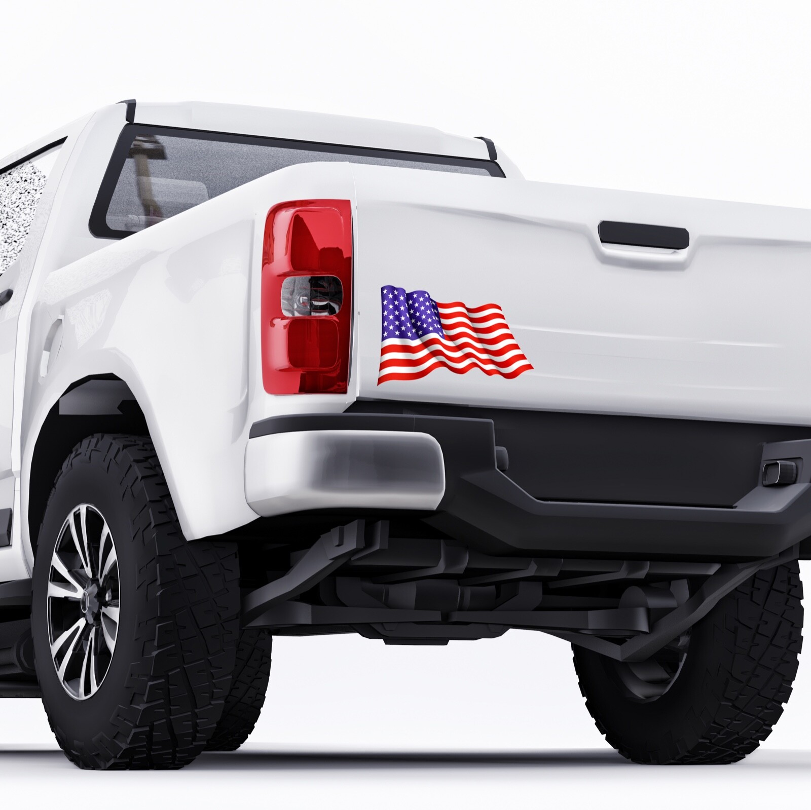 American Flag Wavy Sticker USA US United States America Decal Truck Car Bumper