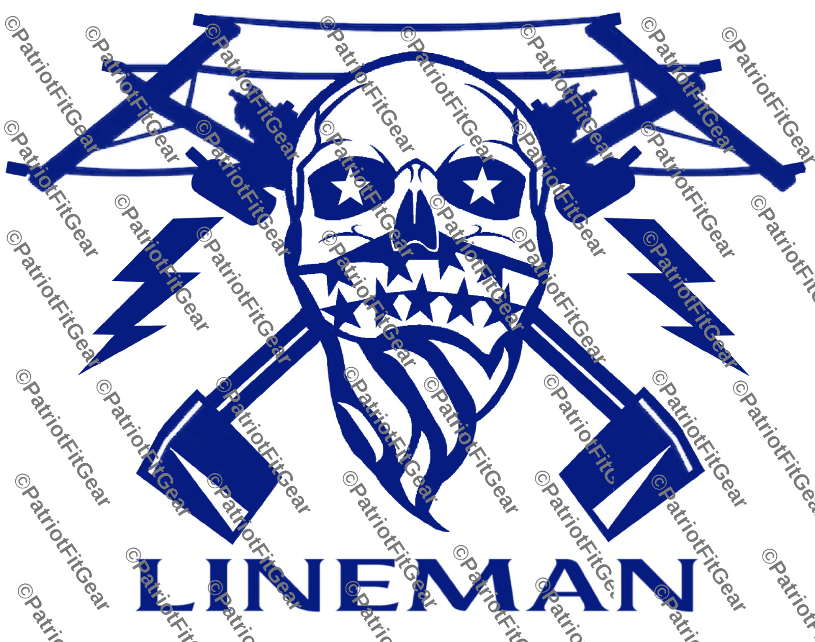 Lineman,Electrician,Line Work,Linemen,Skull Bandanna,Pole,,Custom Vinyl Decal