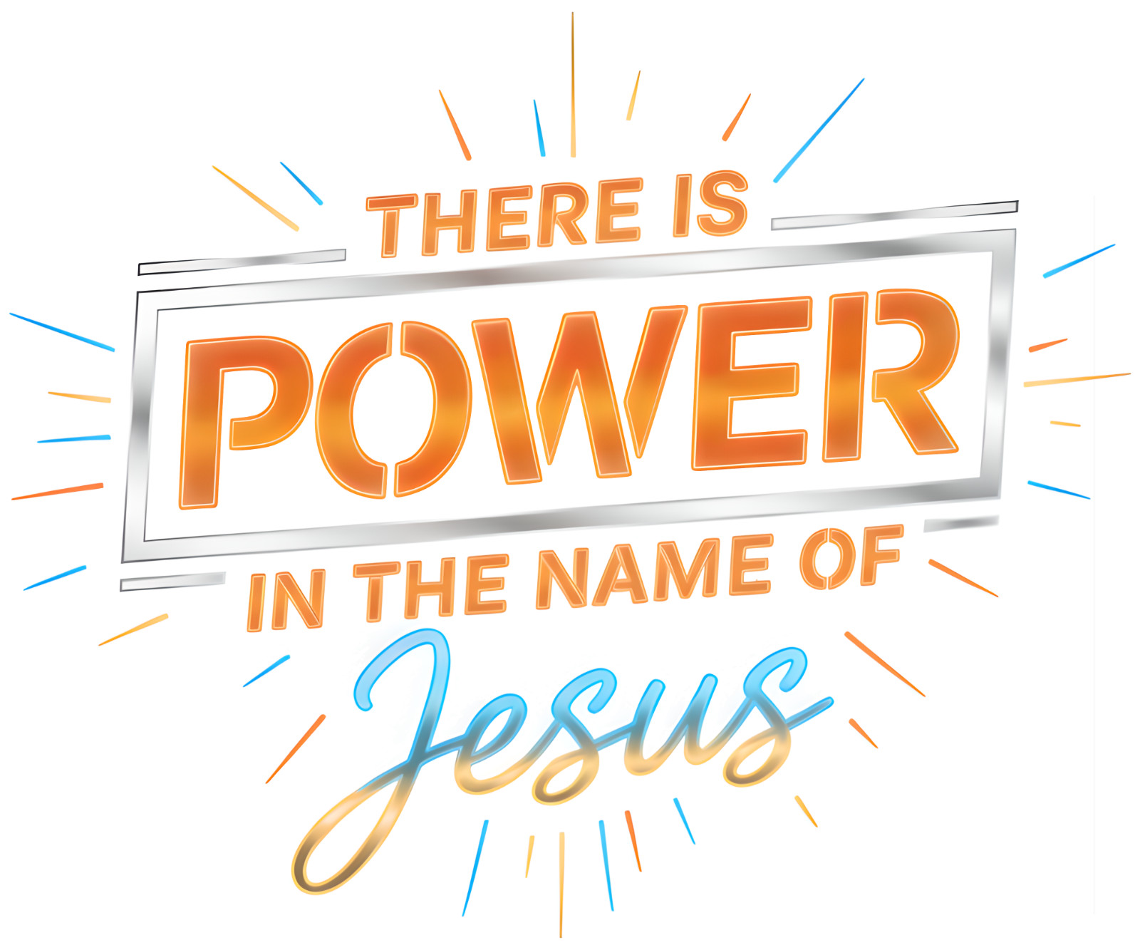 Christian “POWER IN THE NAME OF JESUS” Vinyl Decal Sticker 2″-18″ You Choose!