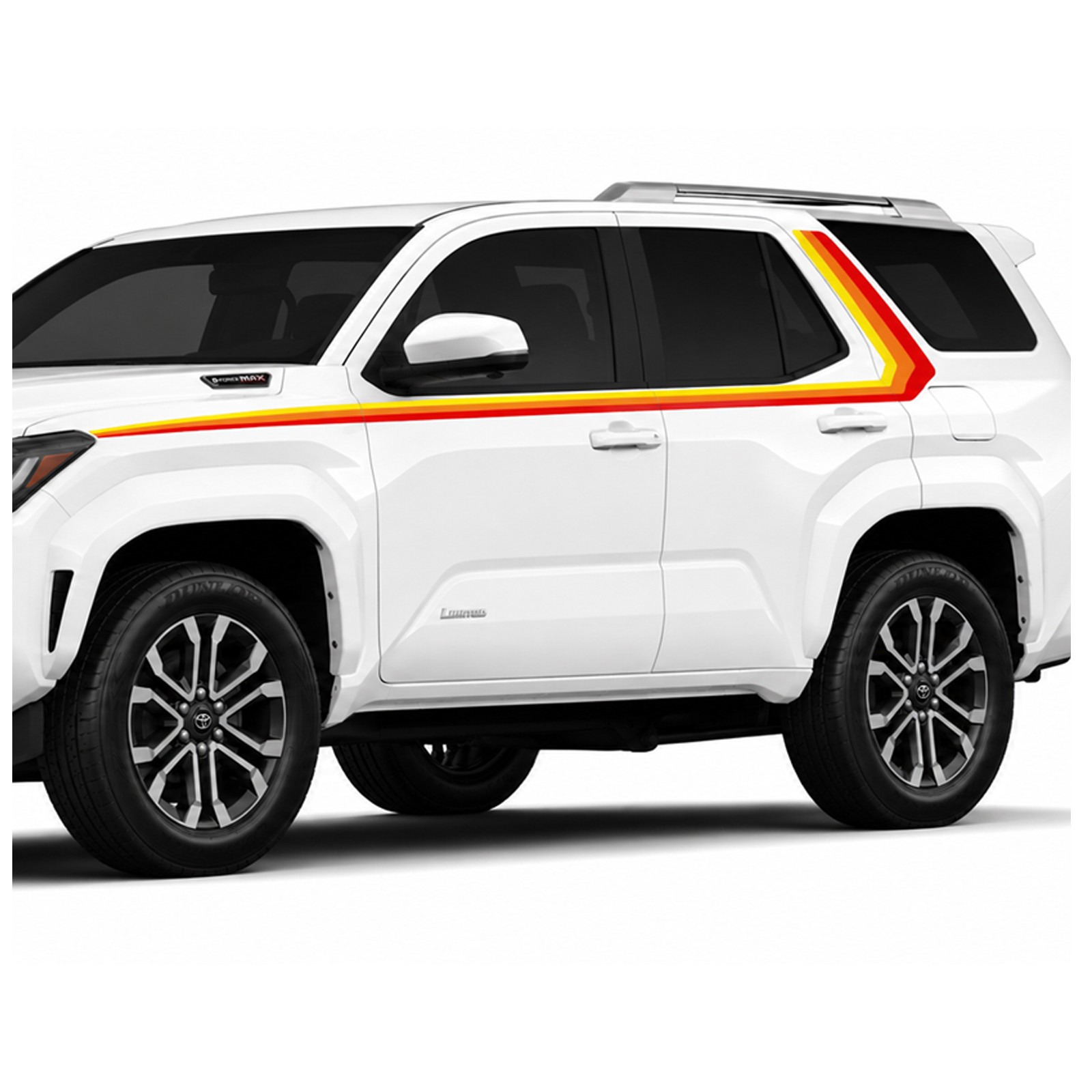 Retro 3 Color Side Racing Stripes Fits 2025 and up Toyota 4-Runner