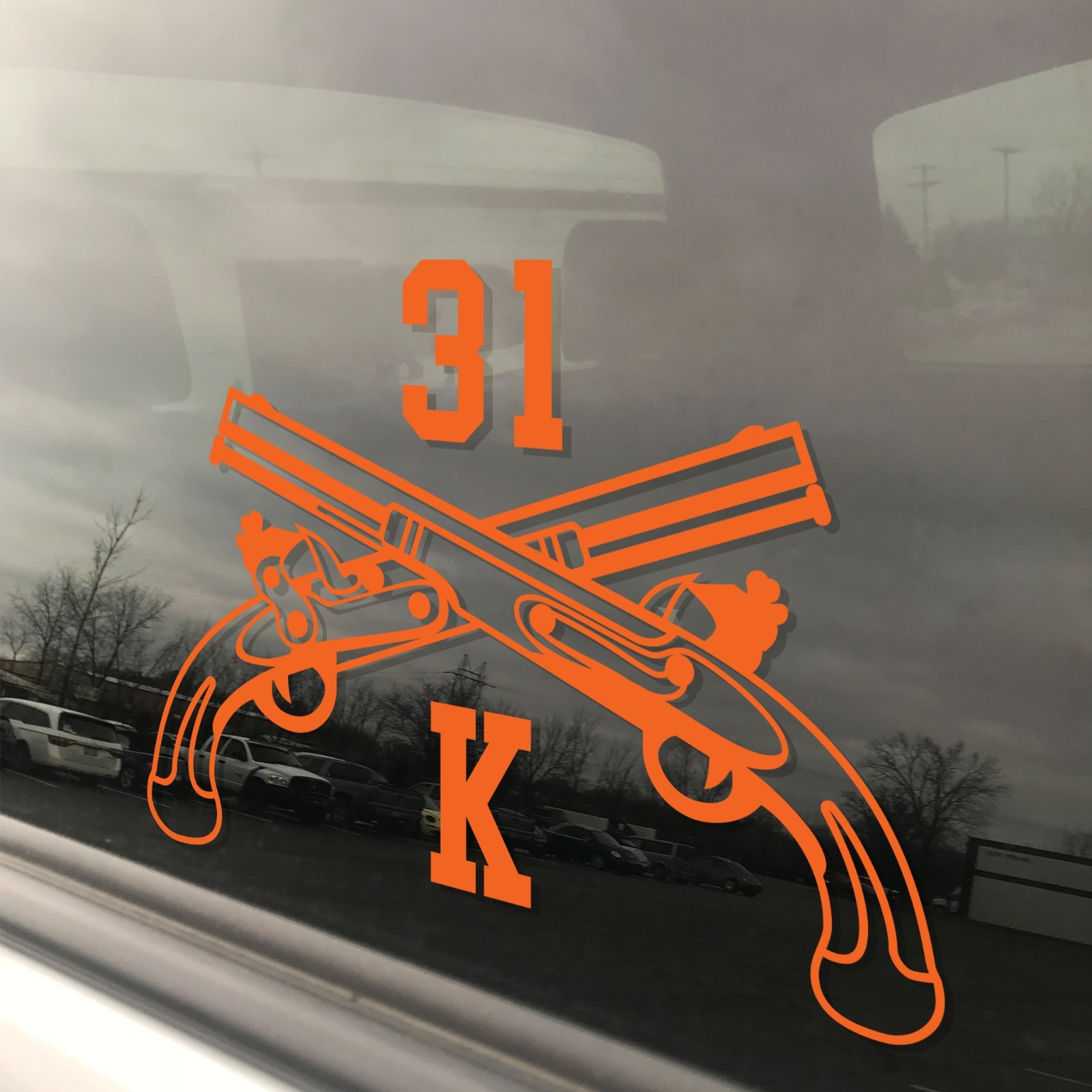 Army MOS 31K Working Dog Handler Crossed Pistols Insignia Decal 3″ x 5.5″