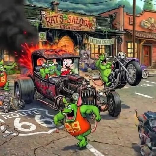 F305 RAT FINK PARTS STICKER DECAL OR FRIDGE MAGNET HOT ROD HIGH GLOSS