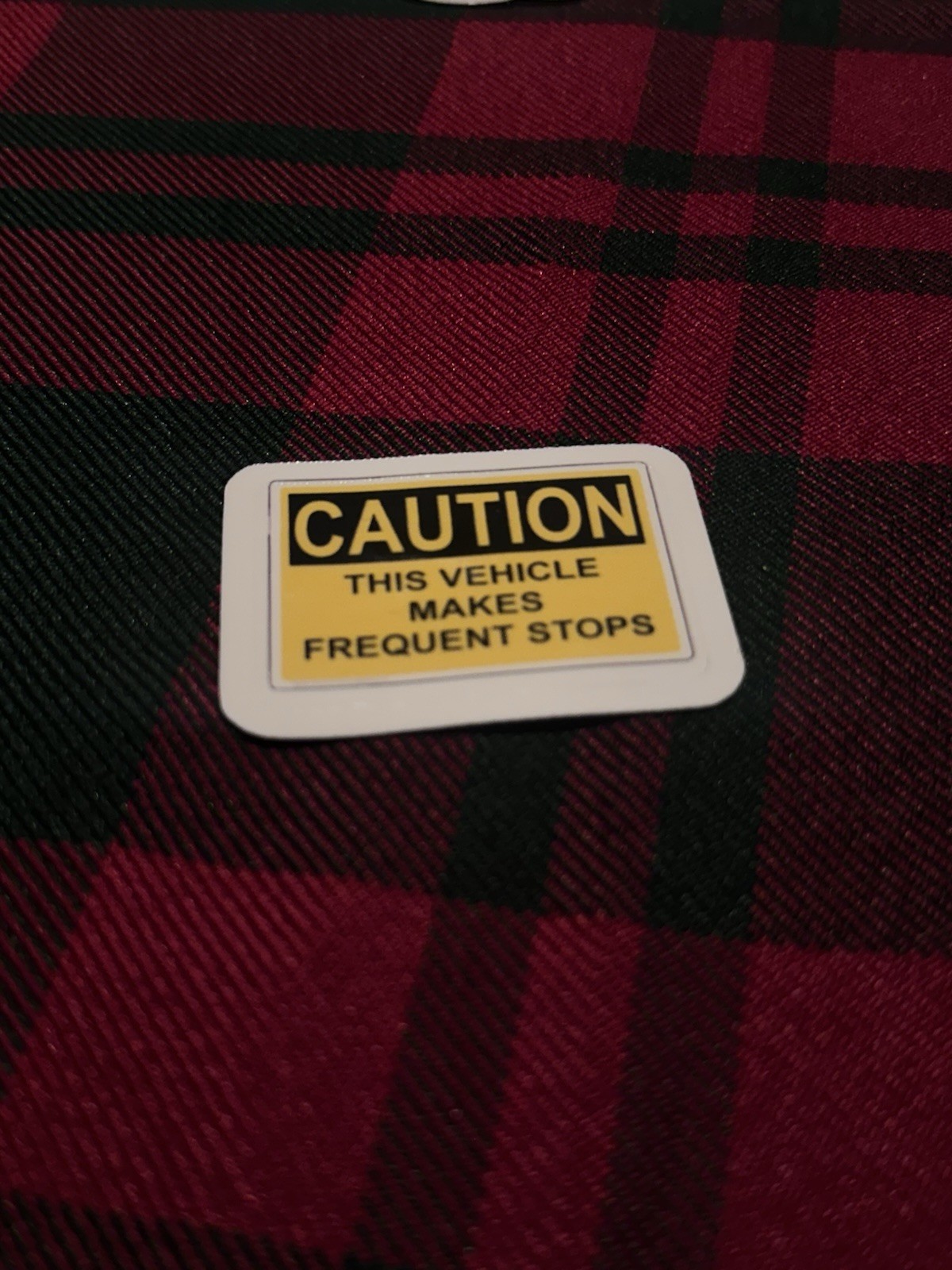 Caution This Vehicle Makes Frequent Stops Vinyl Decal Car Truck SUV Sticker