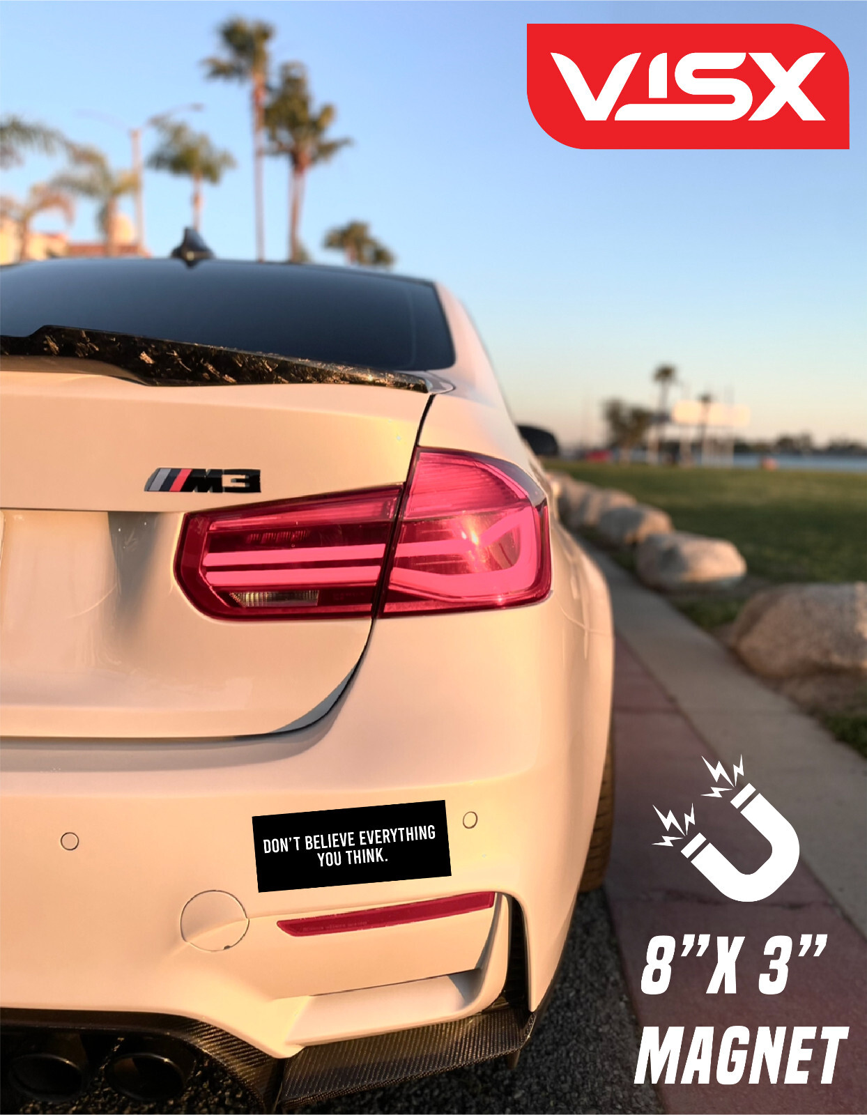 Don’t believe everything you think Bumper Magnet Car Funny tailgate Brain smart