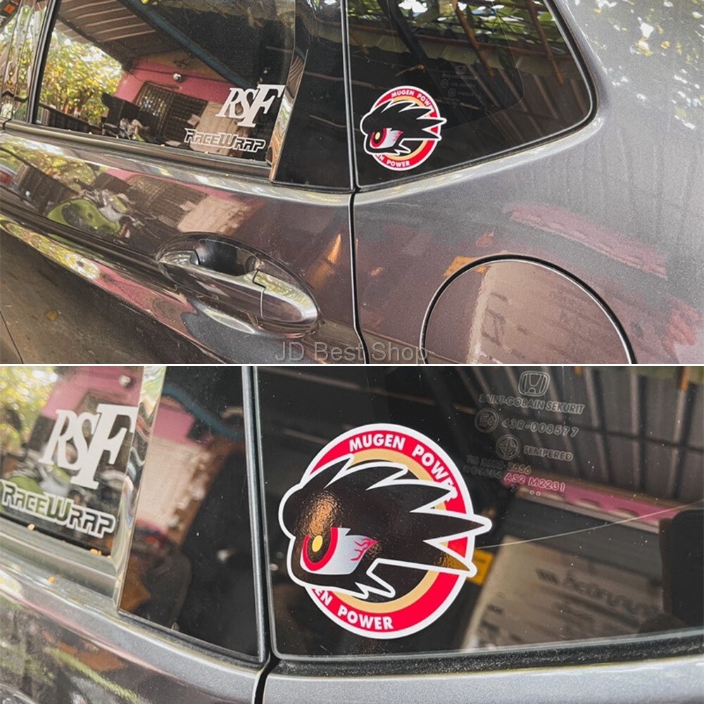 JDM Style Mugen Power Logo Stickers Dicut Vinyl Car For Honda Sports SI Jap 2pc