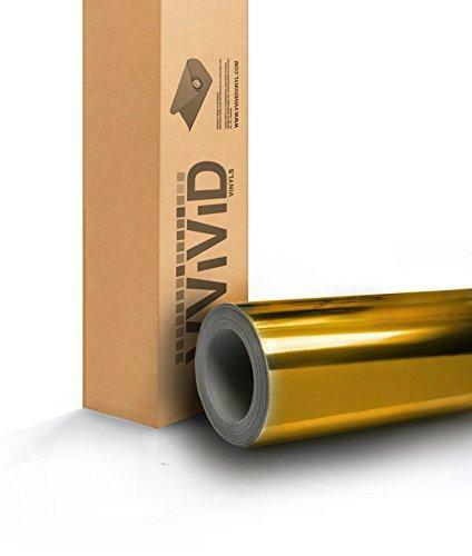 VViViD Gold Mirror Chrome Vinyl Car Wrap Self-Adhesive Film Decal (1ft x 5ft)