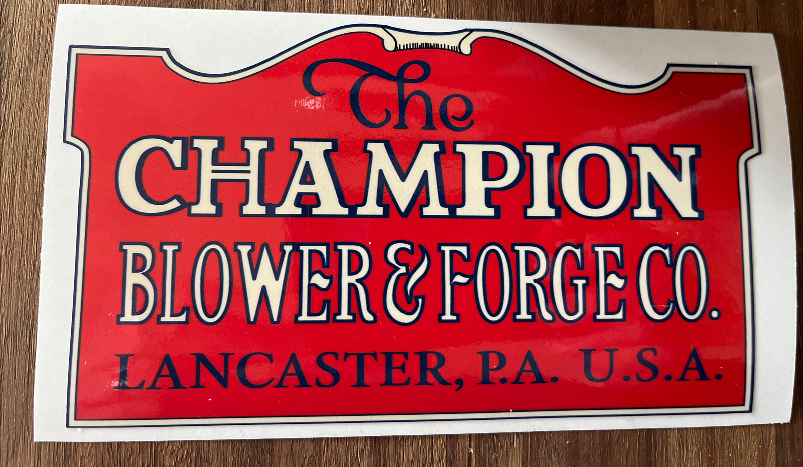 Champion Blower & Forge Co Decal, Hammer Tong Rack 6-1/2” Long Tools One