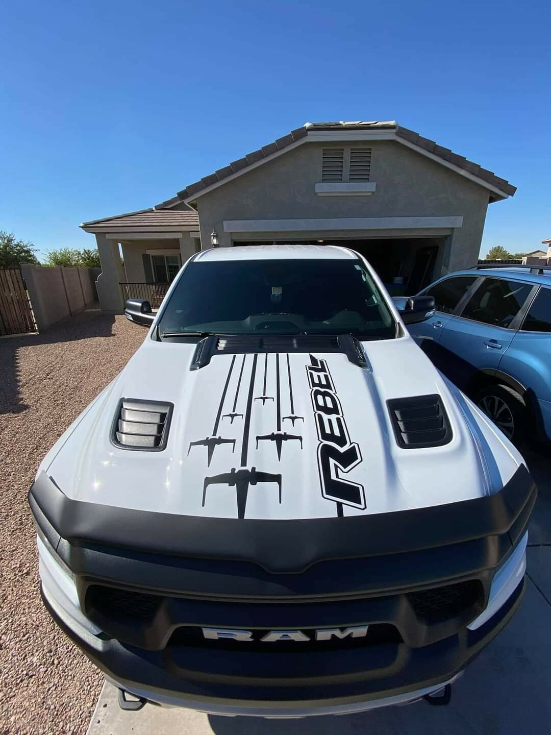Distressed X-Wing fighter Flag compatible with Hood Truck Vinyl Star Wars decal