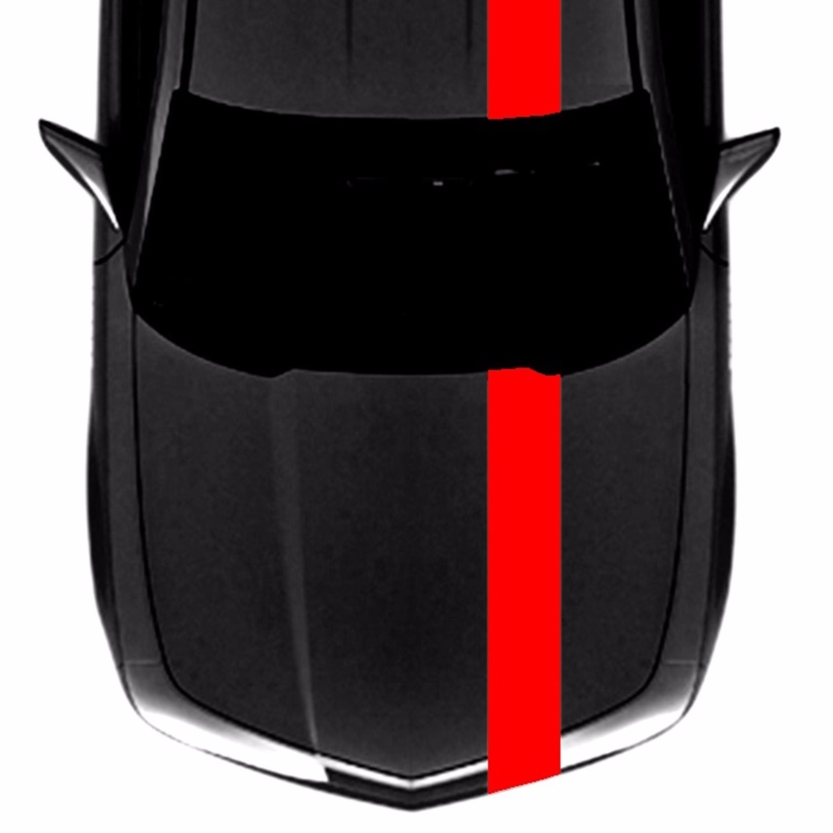 NEW Chevy CAMARO Single 8″ Rally Car RACING STRIPES Gloss Red vinyl Decal