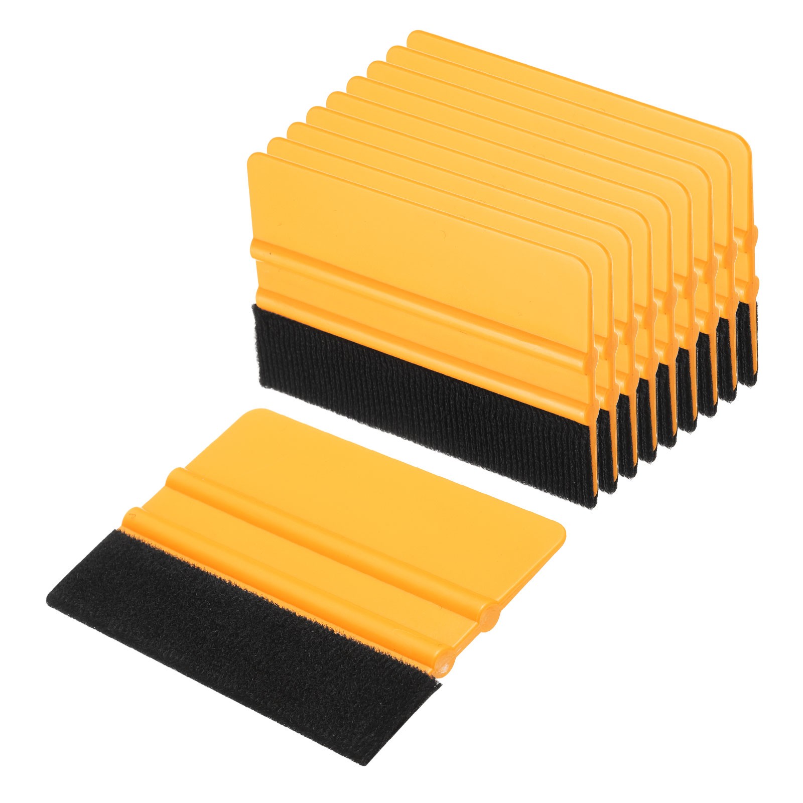 10pcs Car Vinyl Scraper 4 Inch Vinyl Squeegee for Car Window Tint, Yellow
