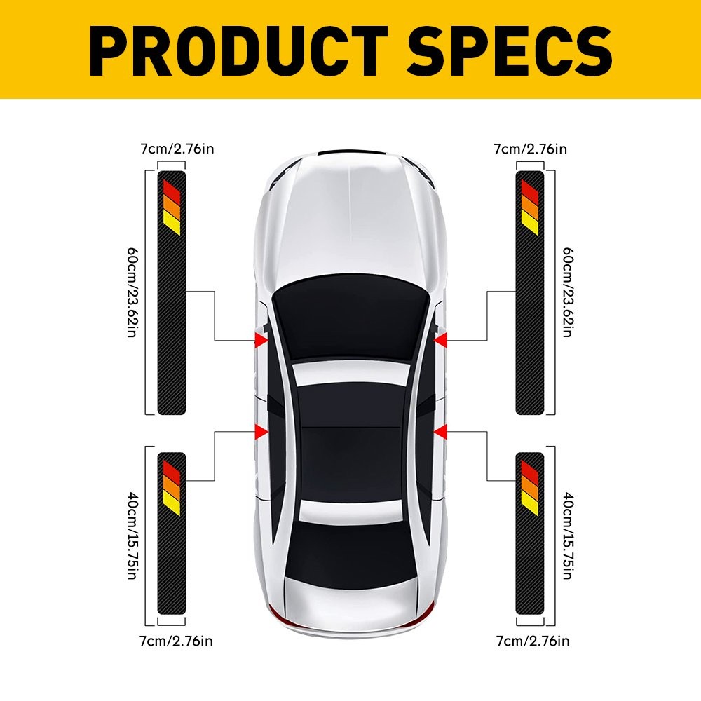 For Toyota Car Door Plate Sill Scuff Cover Anti Scratch Decal Sticker Protector