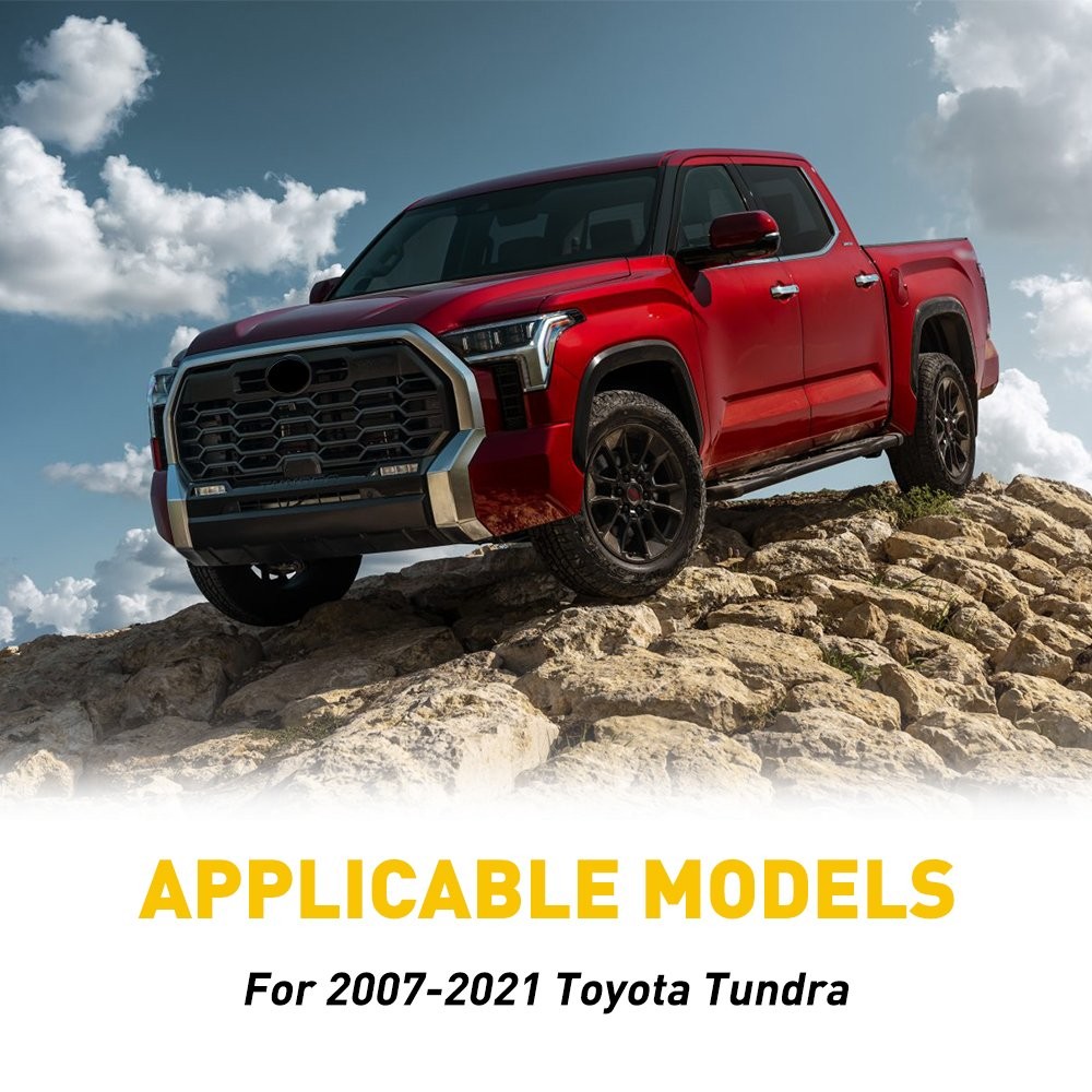 4/8X Window Door Post Pillar Trim Covers Black Glossy For 2007-2021 Toyota Tundr