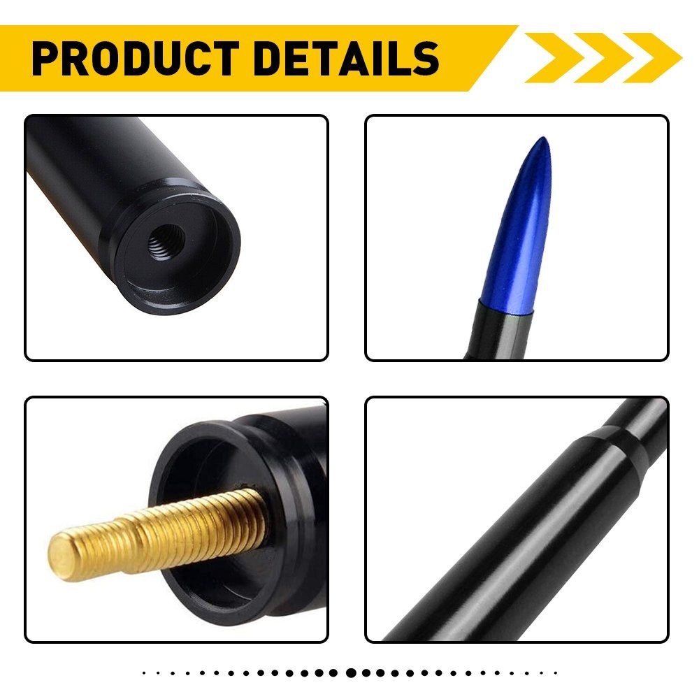 1/2Set CAR BLUE BULLET CAL 50 ANTENNA FIT SILVERADO CHEVY DODGE RAM FORD F150 F2