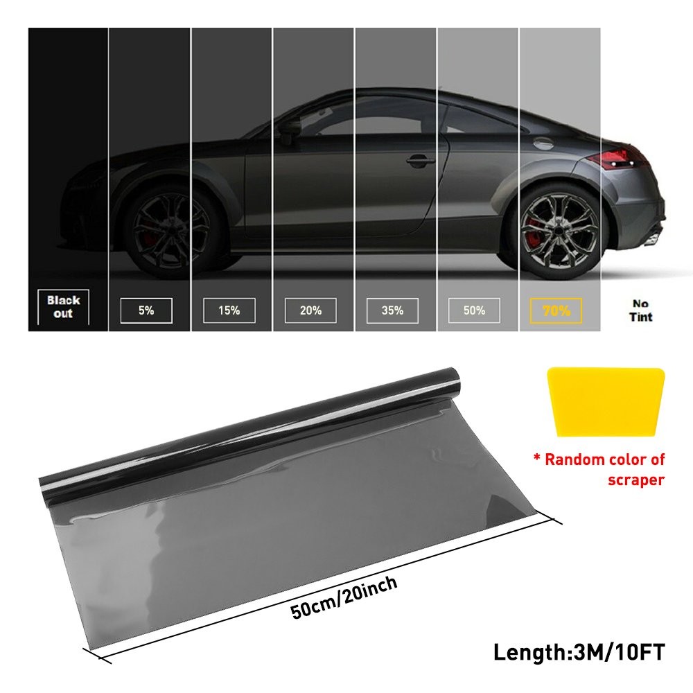 1/2set 10FT Window Tint Film Sun 70% Protection All Uncut & Sides for Rear Chevr