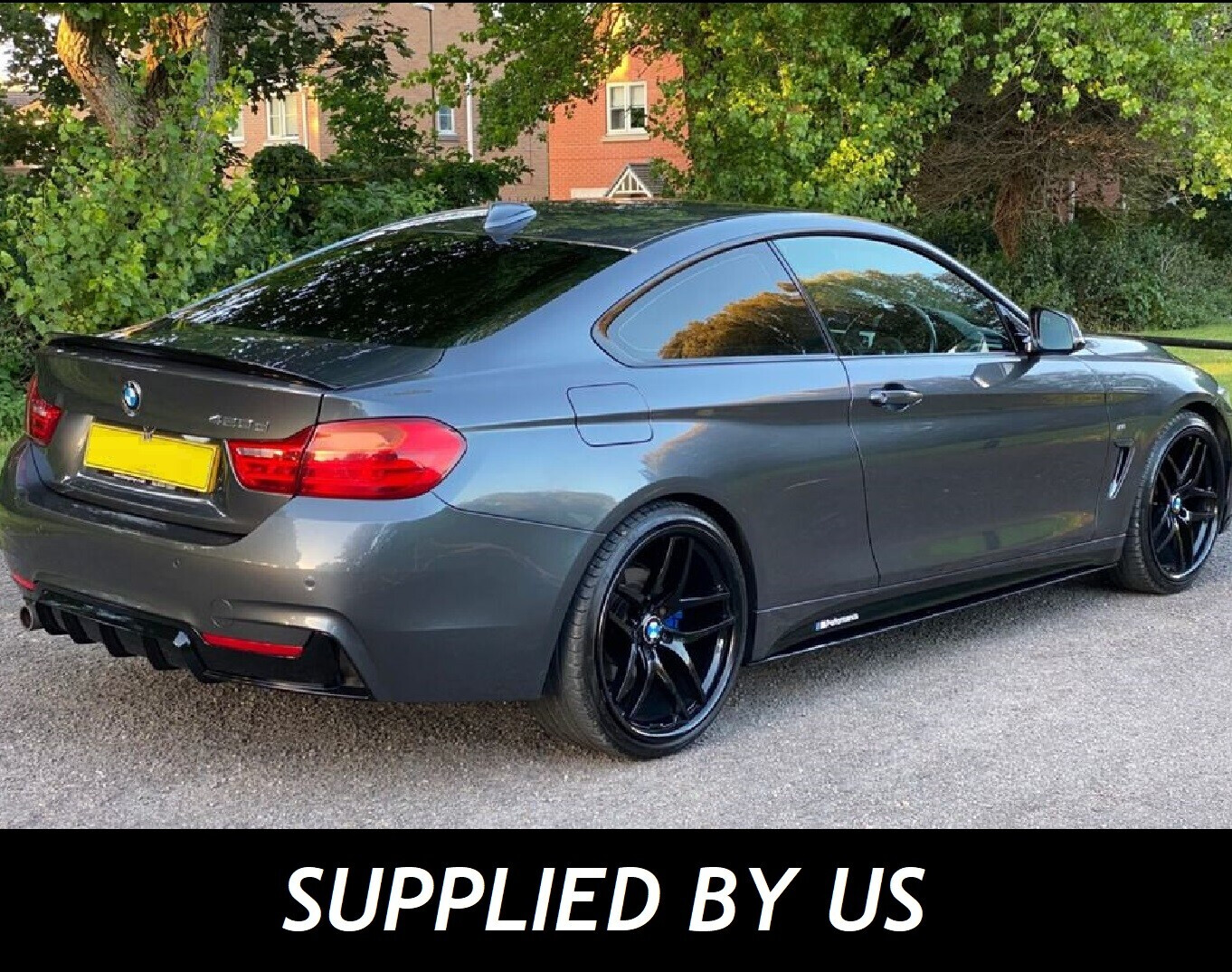 GLOSS BLACK SIDE STICKER SKIRT DECALS FOR BMW 4 SERIES F32 F33 F36 M PERFORMANCE