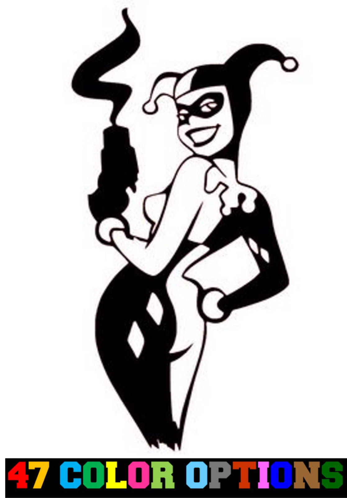 Decal Vinyl Truck Car Sticker – DC Comics Batman Smoking Gun Harley Quinn