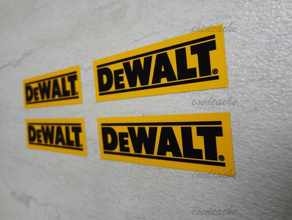 4pc Dewalt yellow decals graphics stickers Drill Saw tools Cordless Pick Size