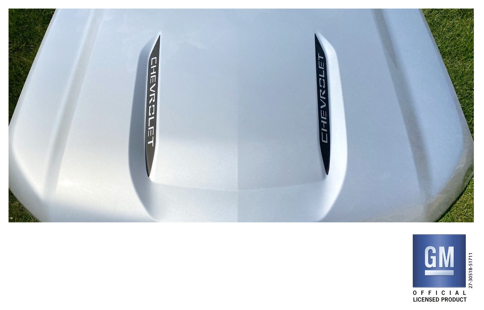 Chevy Silverado Matte Black Chevy Hood Decals 2019-2025 Set of 2 GM Licensed