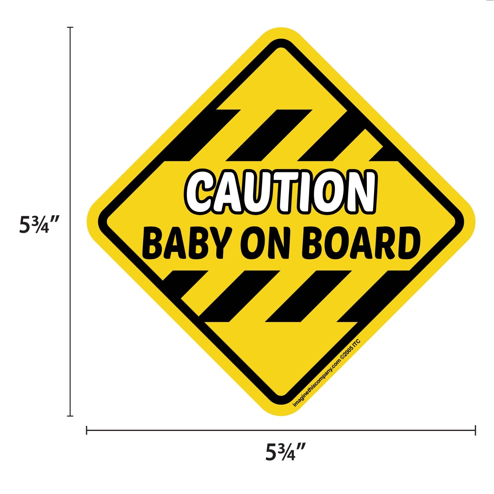 NEW “CAUTION BABY ON BOARD” Car Magnets by Imagine This – 5 3/4″ x 5 3/4″