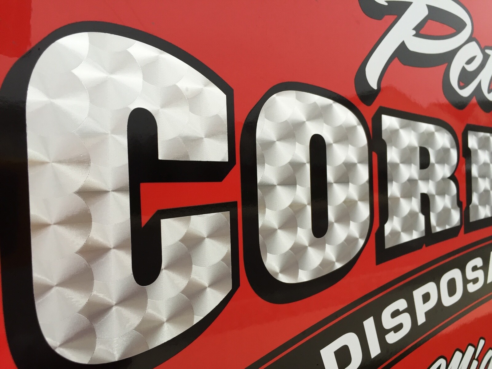 Engine Turn Sign Vinyl, Pick Color and Size, LongLife Metallic Vinyl 12′ & 24″