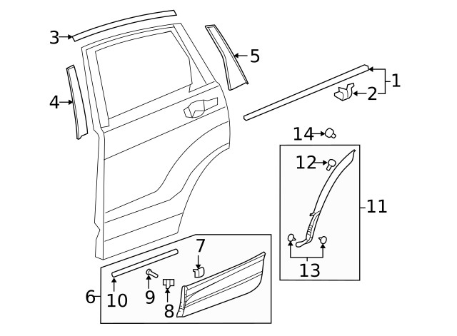 Genuine Honda Door Applique 72970-TLA-A01