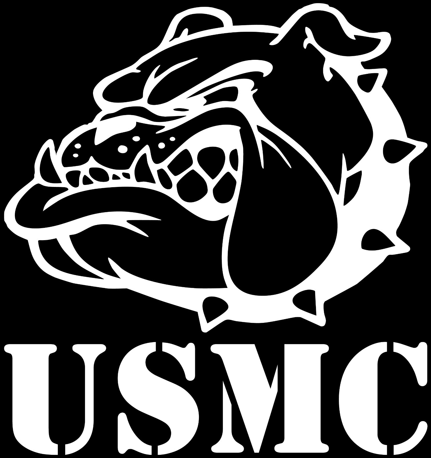 USMC Bulldog Marine Corp Marines Logo Vinyl Decal Multiple Colors and Sizes