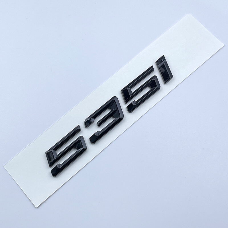 Gloss Black 535i Trunk Lid Rear Emblem Badge Letter For 5-Series 535 E39 E60 F10