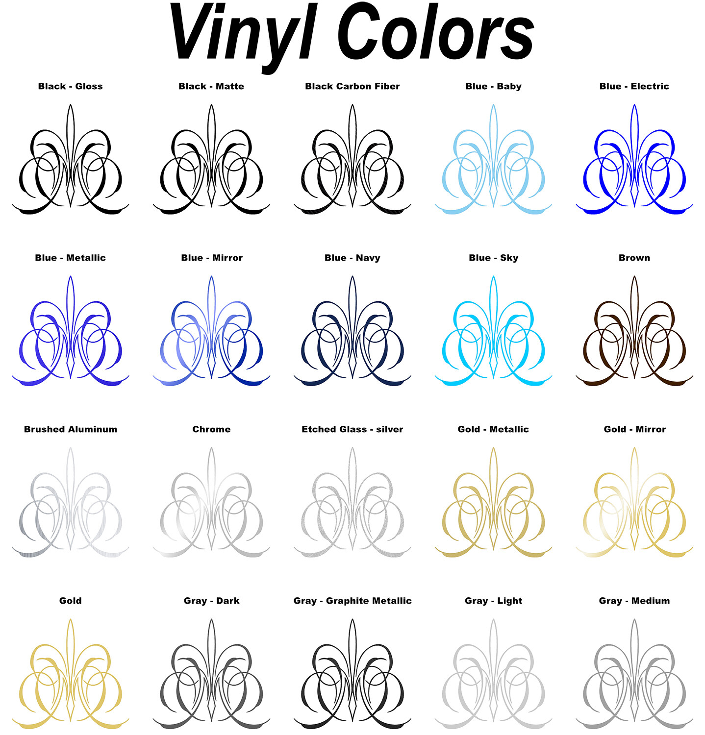 High-Quality Vinyl Pinstripe / Scroll Decal -Many Colors & Sizes- Free Shipping!