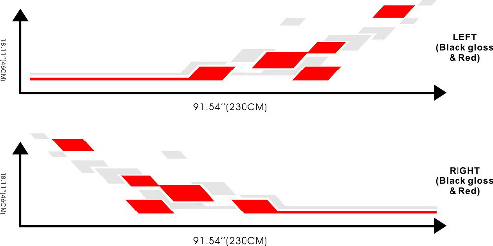 Car Sticker Racing Flags Stripes 91” for 330i 325i 335i Vinyl Side Decal ZC1060