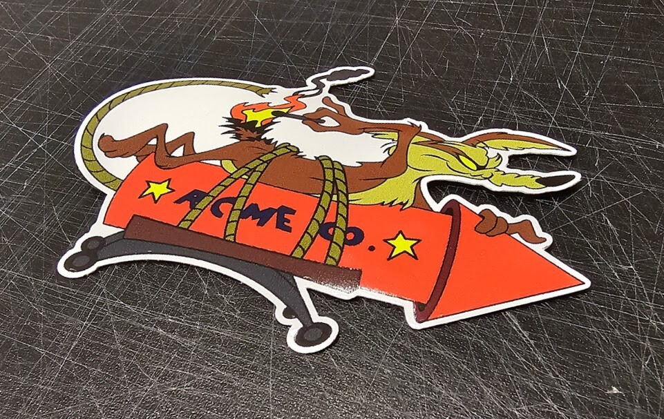 WILE E. COYOTE FUNNY GASSER RAT ROD HOT ROD VINTAGE RACING RAT FINK DECAL