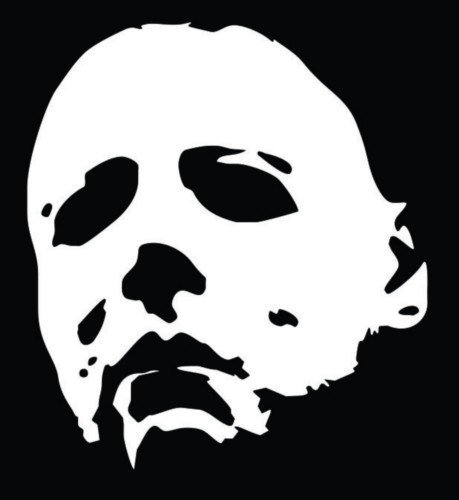 Michael Myers Halloween Horror Movie Vinyl Decal 6″ White