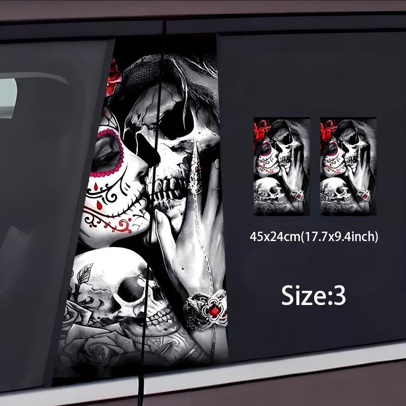 2PCS Halloween Graffiti Joker Car Center Pillar B-Pillar Protective Film