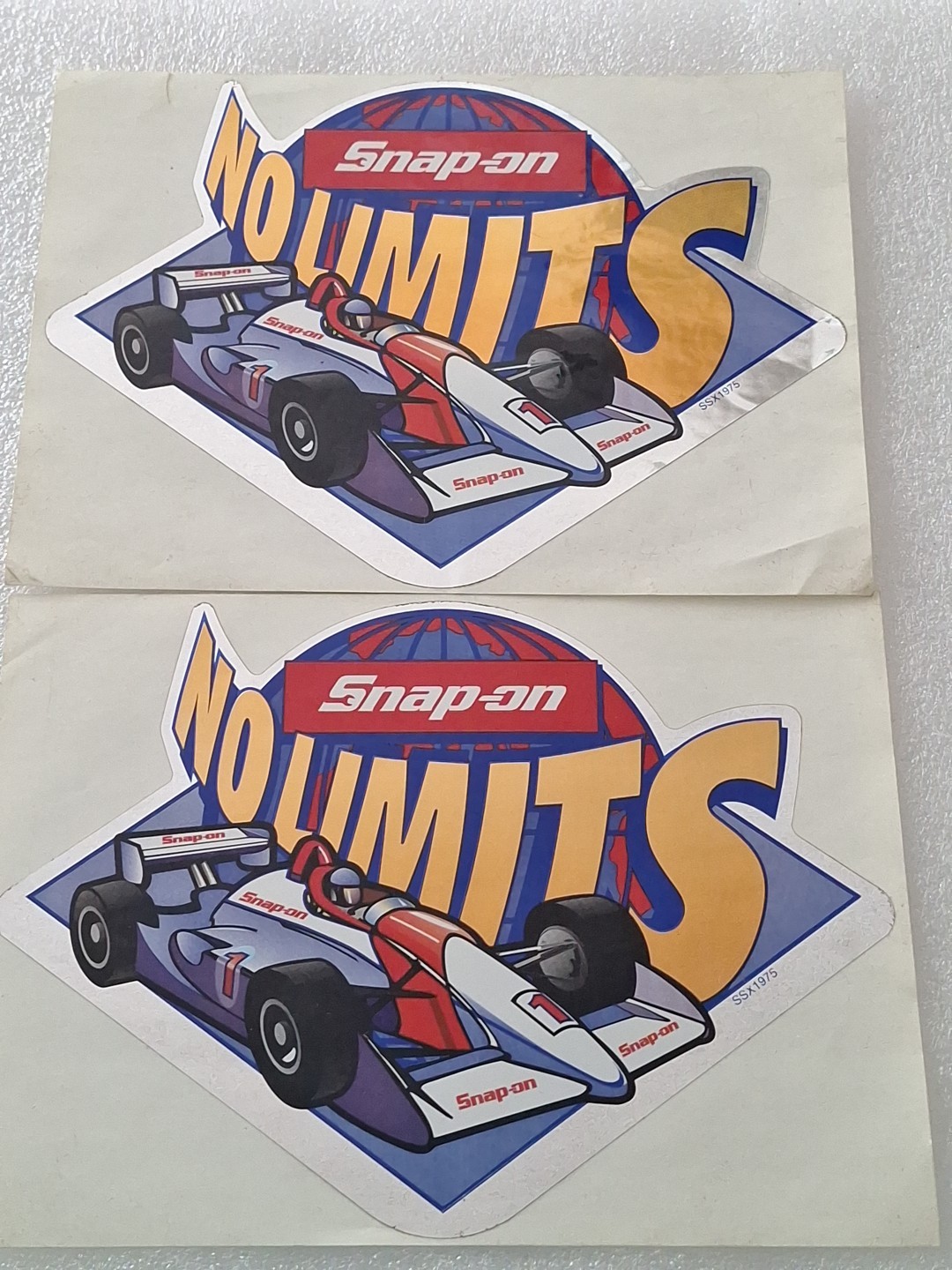 NEW 2 Vintage Snap-on Tools Racing Tool Box Sticker Decal Man Cave Garage 8×5.5″