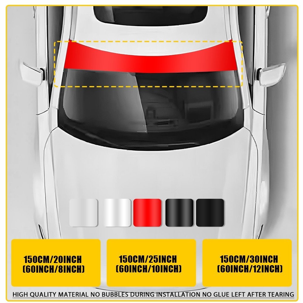 60″ Front Sun Window Visor Strip Banner Windshield Vinyl Blank Decal Trim Cover