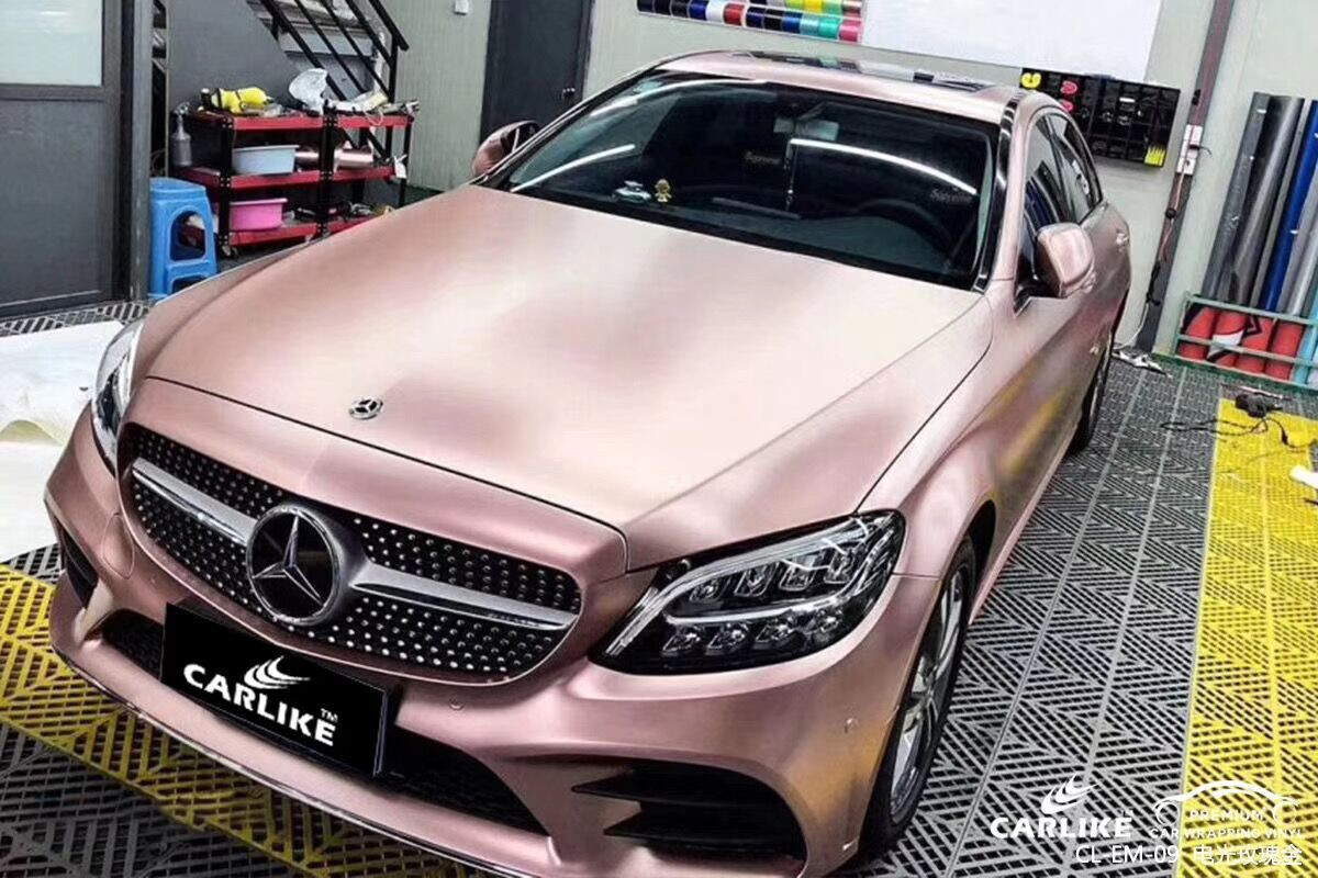 65FT x 5FT Roll Metallic Satin Matte Pearl Chrome Vinyl Wrap Car Film Rose Gold