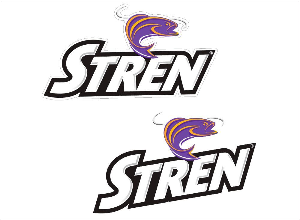 STREN Fishing / PAIR / 6″ Vinyl Vehicle Tackle Decal Window Sticker FR