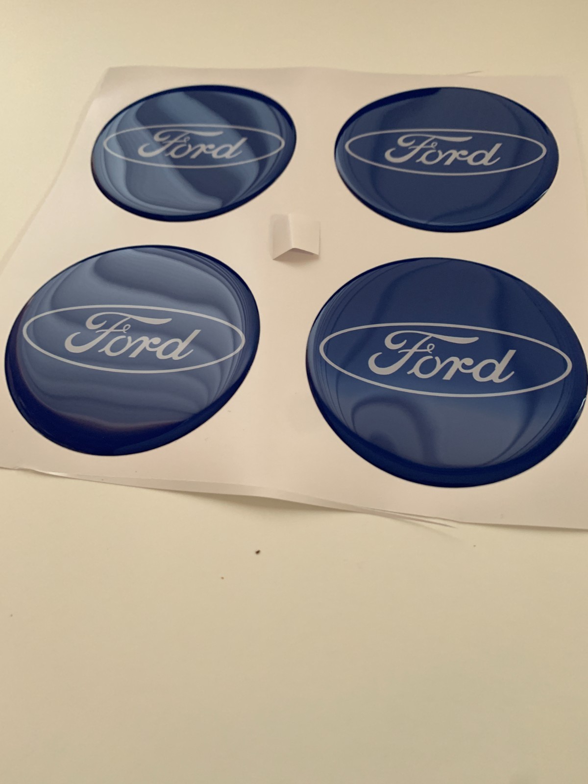 Ford logo silicone emblem 4 pcs Sticker for hubcaps hub cap epoxy resin