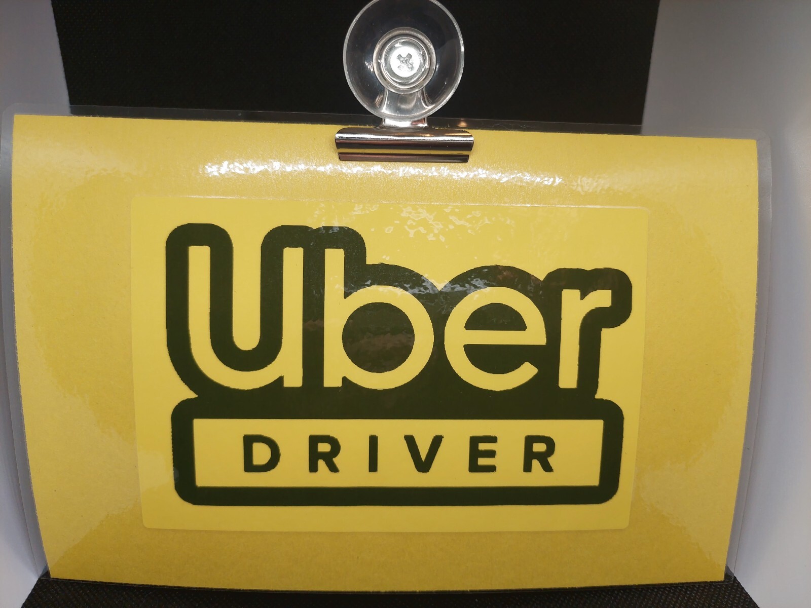Ub Driver Sign with Suction Cup+Clip Mount Eco-Friendly Thermal Printing 6″x9″