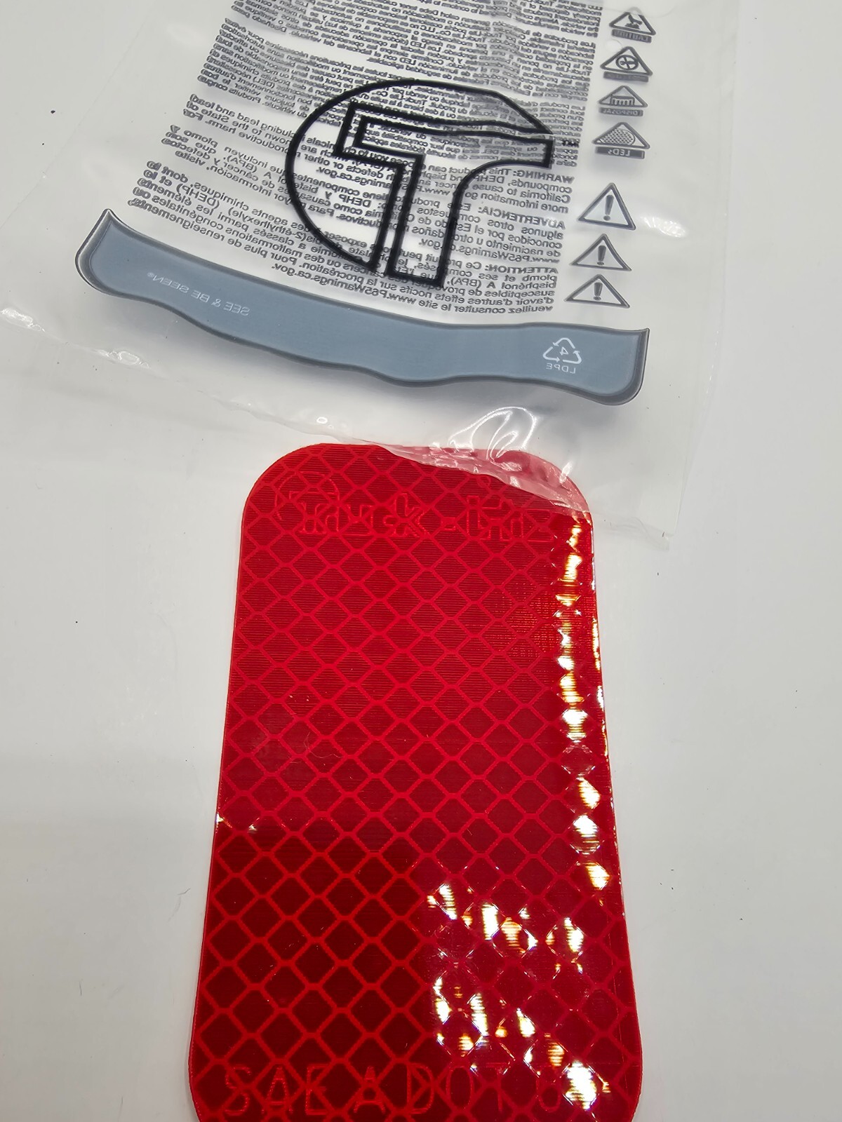 (QTY 10) Truck Lite 98176R3 Reflective Tapes Retro Red, 2′ X 3 1/2″ Rectangle