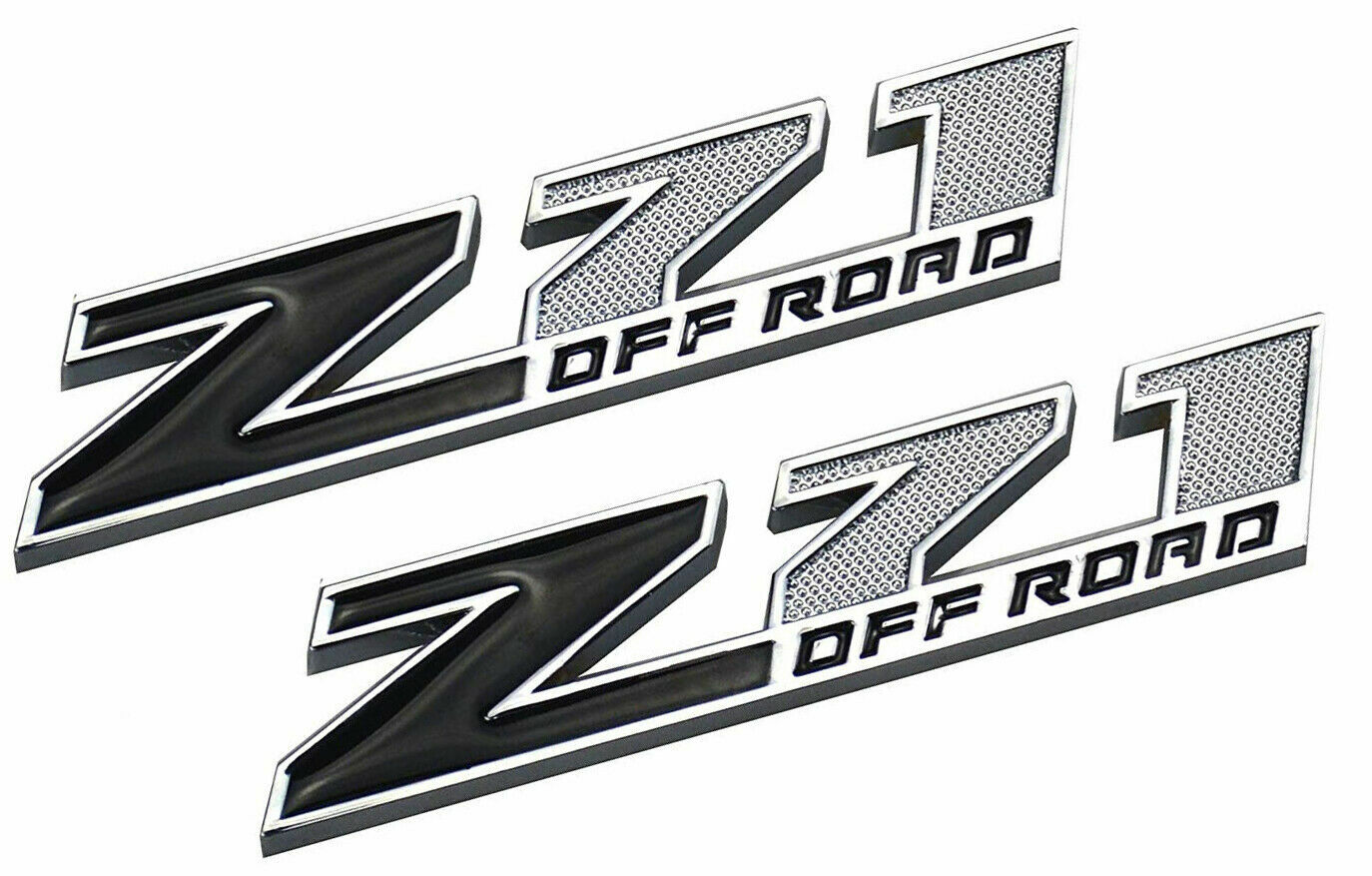 2013 – 2020 CHEVROLET SILVERADO TAHOE GMC SIERRA Z71 OFF ROAD EMBLEMS BLK/CHROME