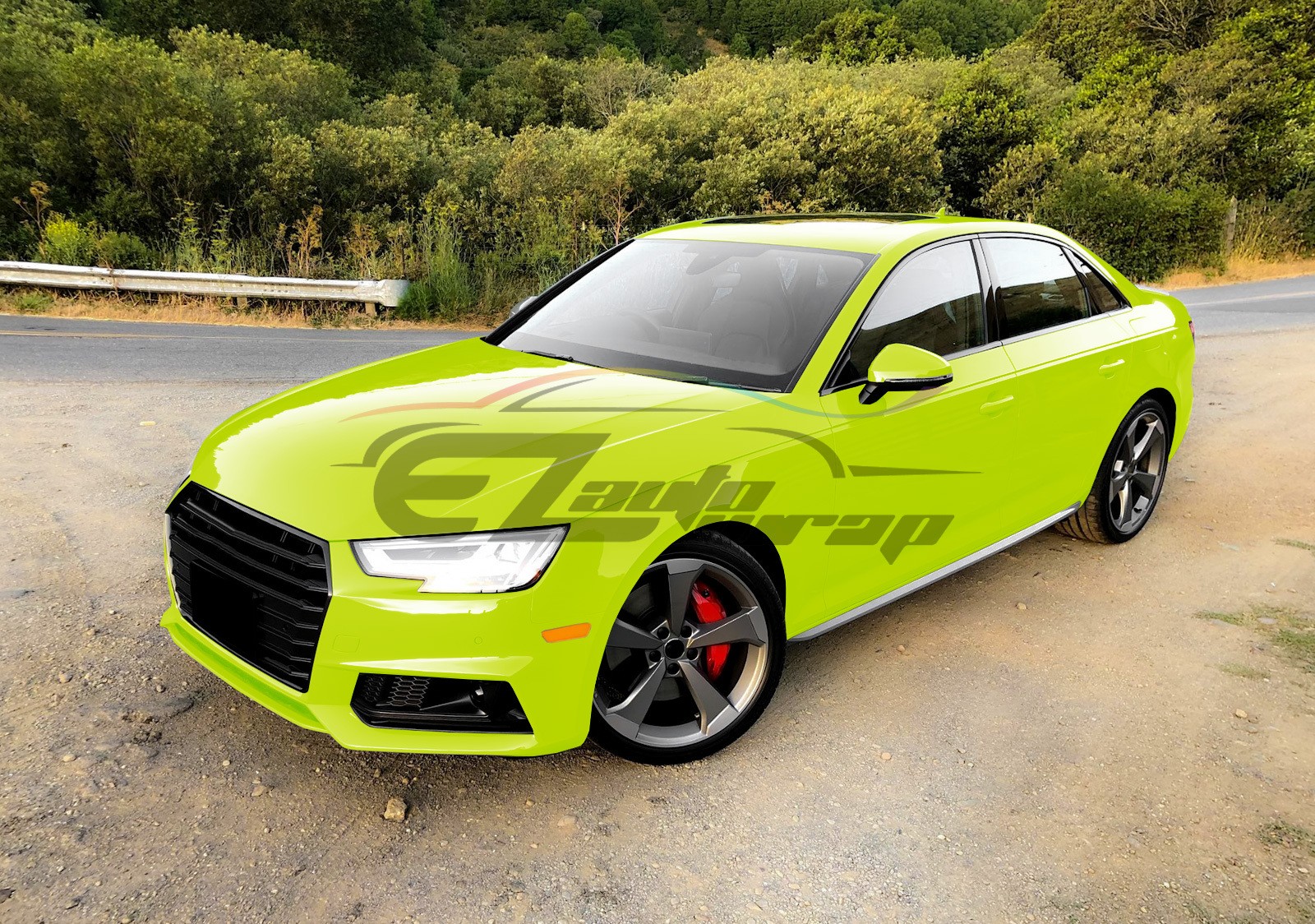 5FTx5FT PPF Paint Protection Film Gloss Apple Green Invisible Scratches Shield