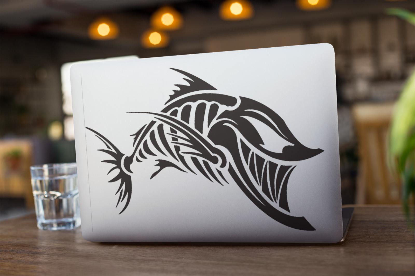 Skeleton Bone Fish Boat Vinyl Decal Fishing Outdoors Truck Trailer Sticker