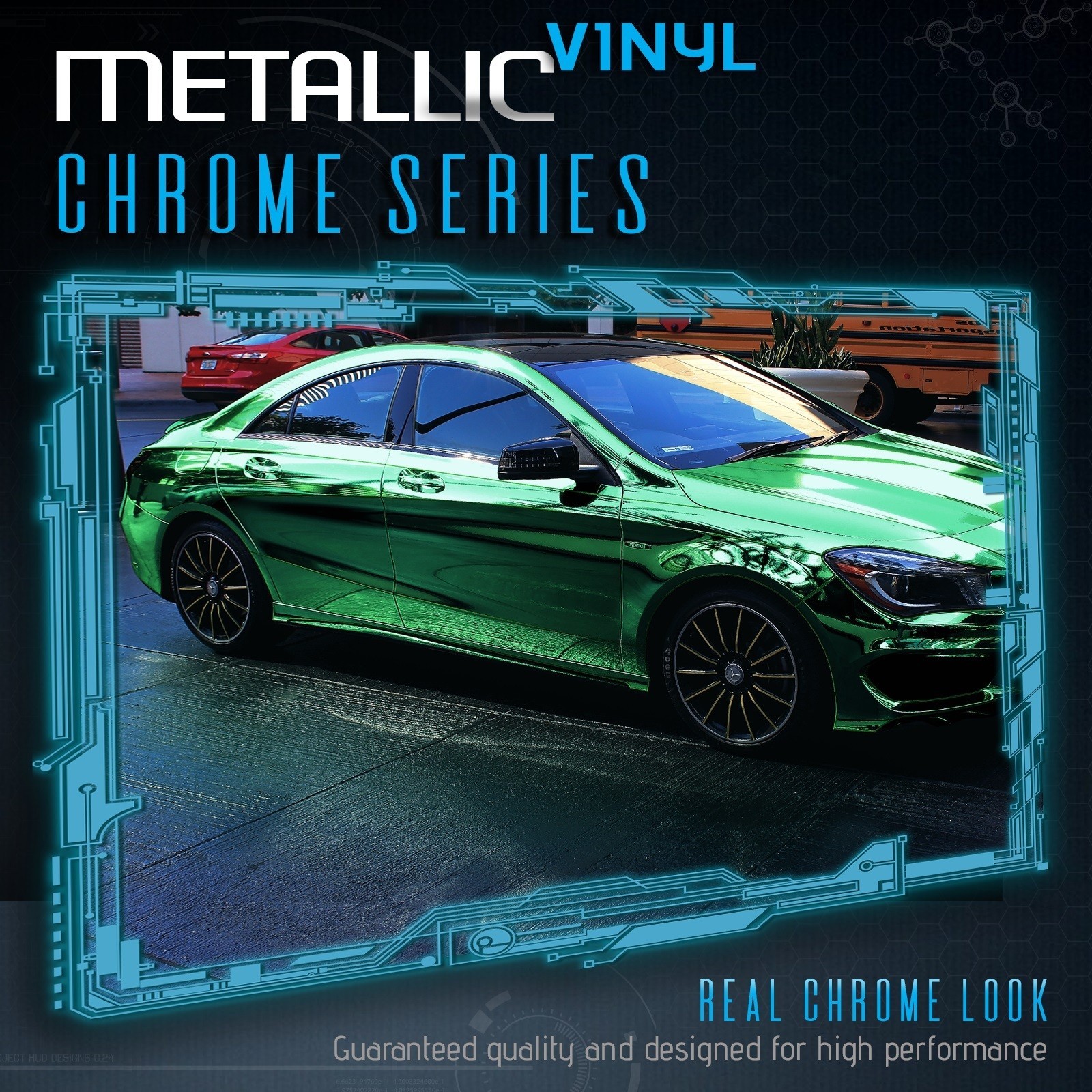 Chrome Mirror Vinyl Film Wrap Sticker Decal Sheet Roll Bubble Free Air Release
