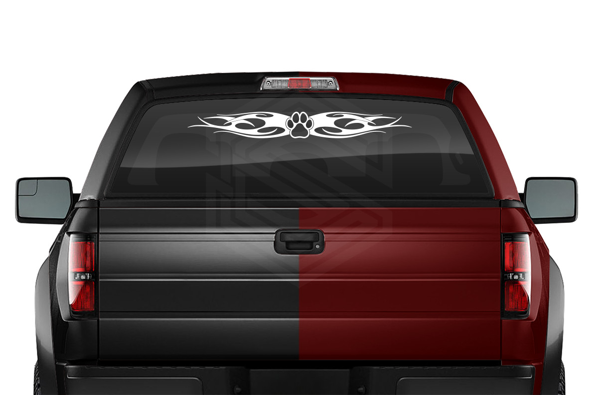 115-02 DOG PAW PRINT Windshield Decal Window Sticker Vinyl Graphic Dog Lover Car