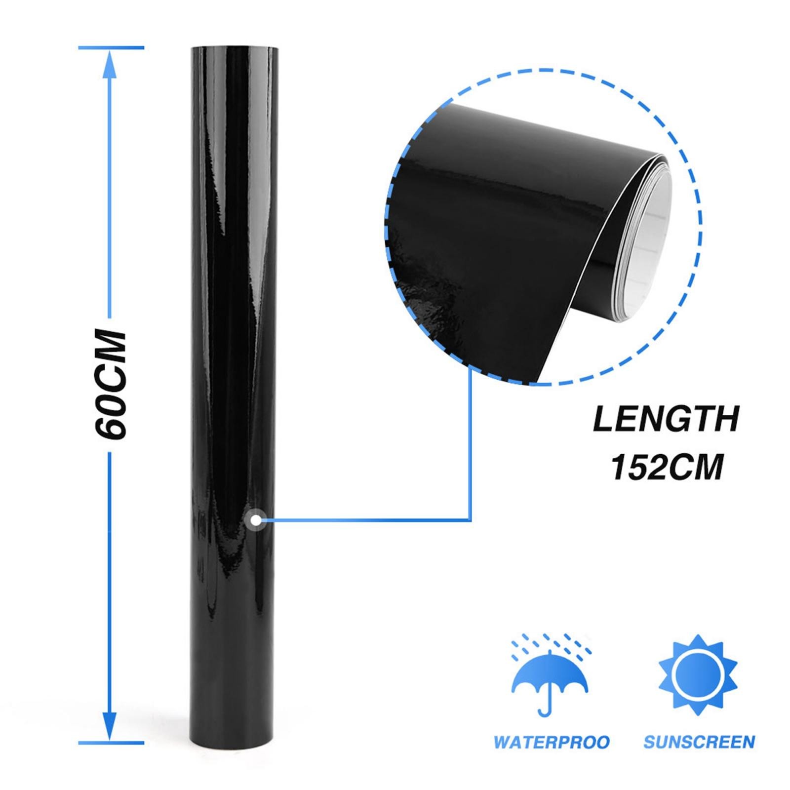 Gloss Black Bubble Free Self Adhesive Car Vinyl Film Sticker Decal 152cm x 60cm