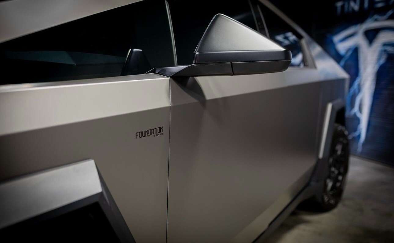 Tesla Cybertruck DIY Full Vinyl Wrap Color Change Matte Qingyun Grey