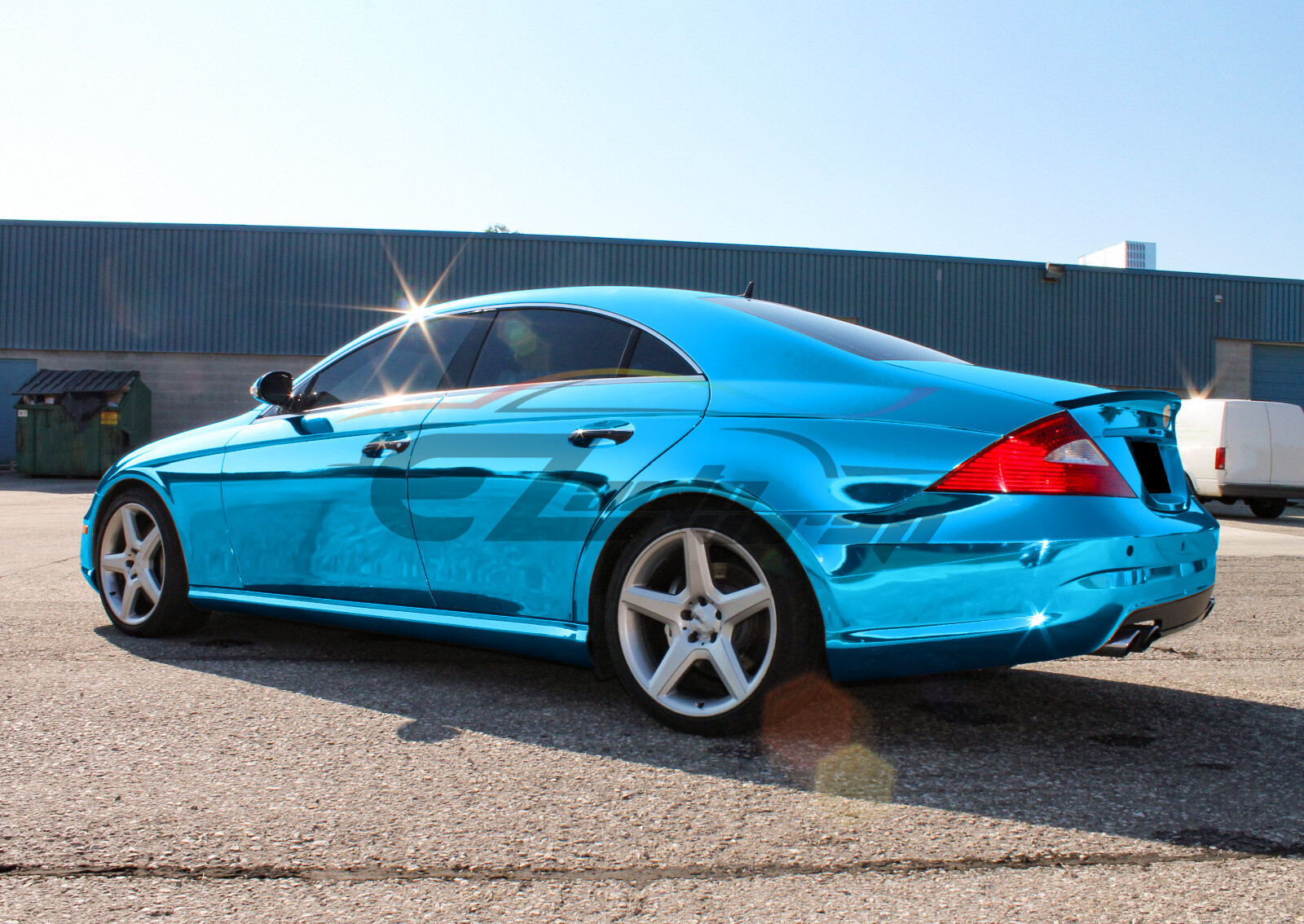Supercast Chrome Light Blue Car Vinyl Wrap Decal Sticker Bubble Free Sheet Film