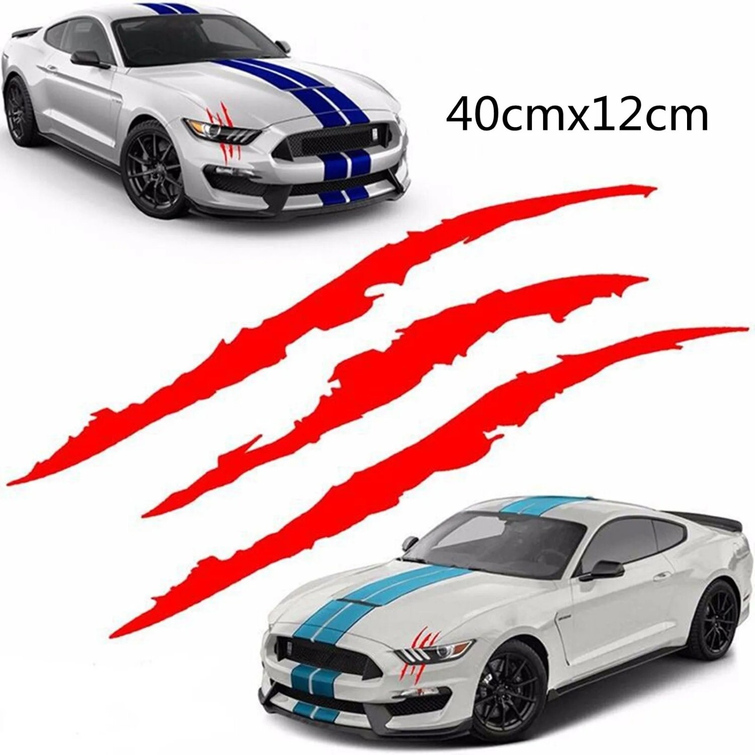 Car Monster Claw Scratch Vinyl Sticker For Car Decal Hood Headlight Decoration